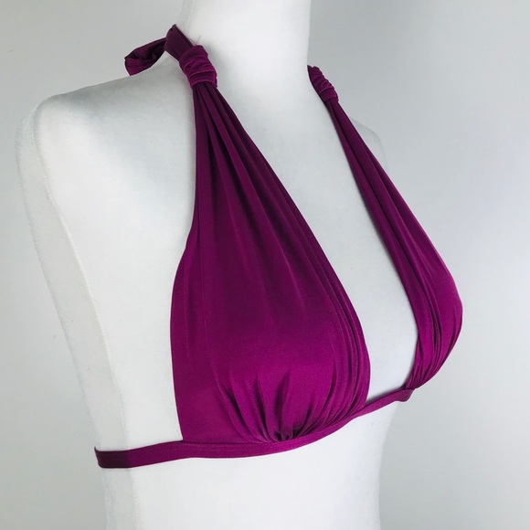 Victoria's Secret Other - Victoria’s Secret Royal Purple Halter Bikini Top